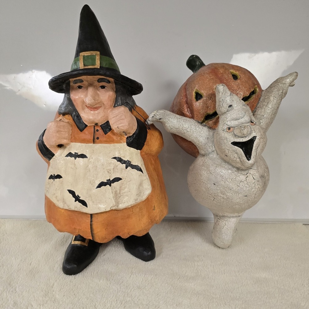 Halloween Hobgoblins Witch Bruce Elsass Bethany Lowe Flying Ghost Jack O Lantern